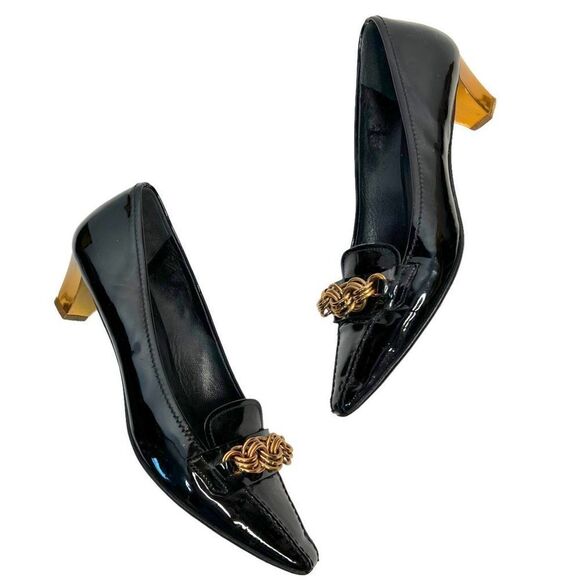 Prada Black and Gold Heels - Picture 10 of 10